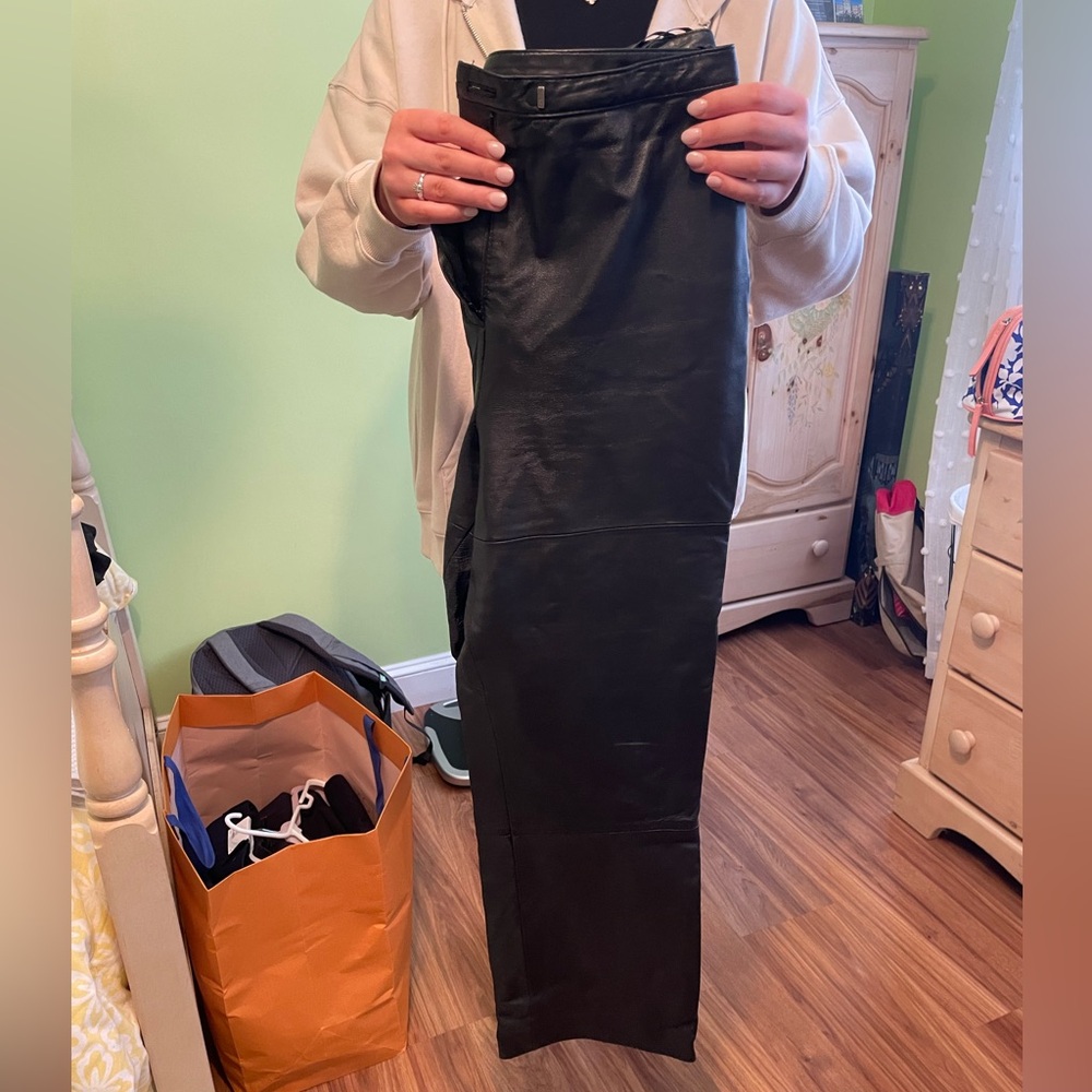 Genuine leather pants